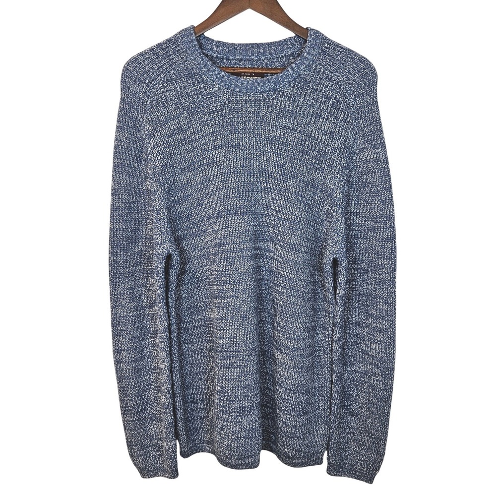 Alesbury Cotton Knit Sweater Blue Marled‎ Crewneck NWT Coastal Prep Mens Size M